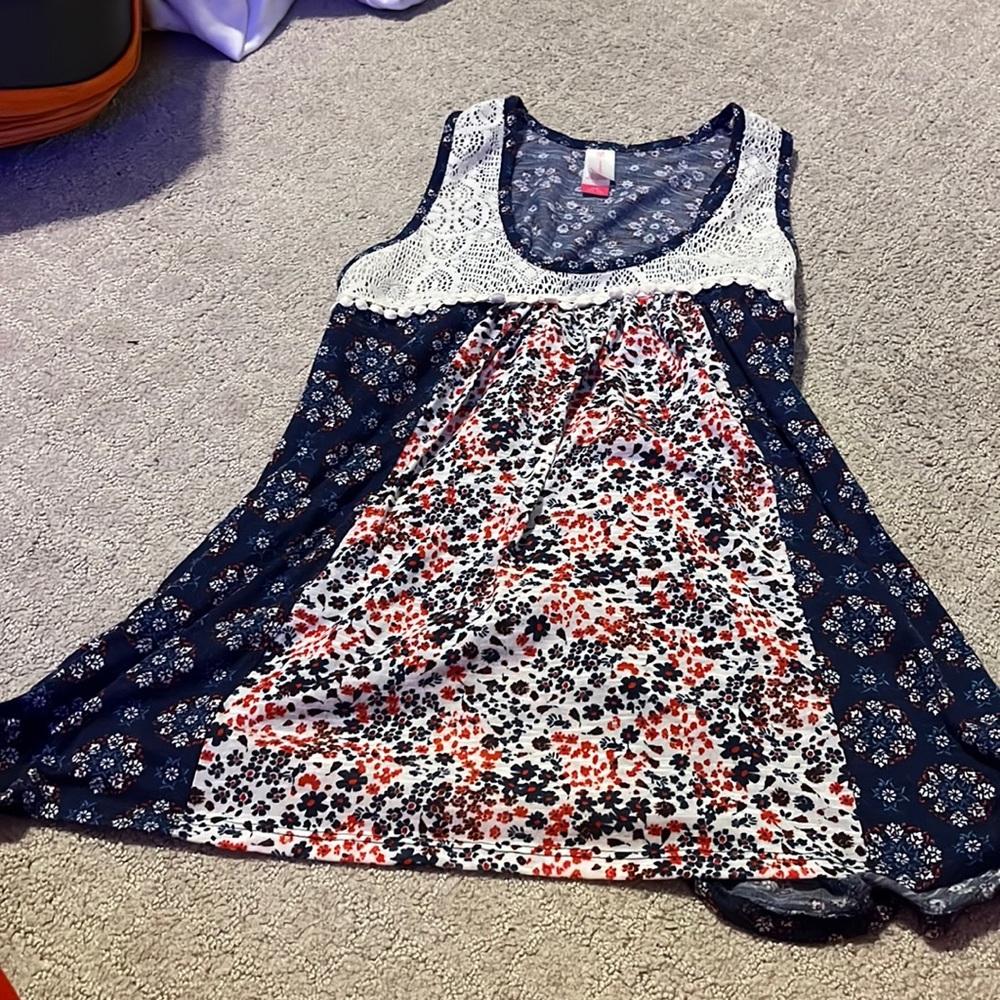 Blue floral shirt